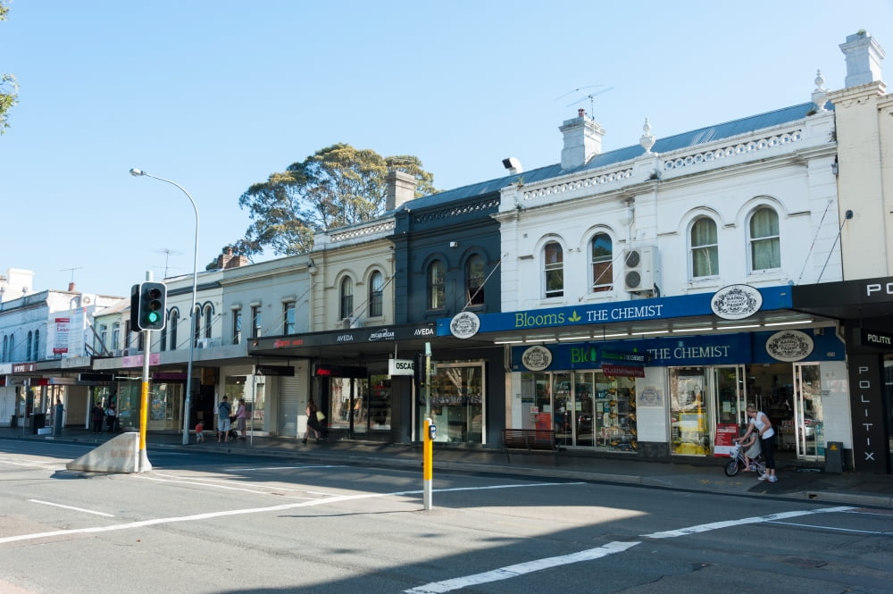 Stores along Oxford Street Paddington Sydney New South Wales Australia