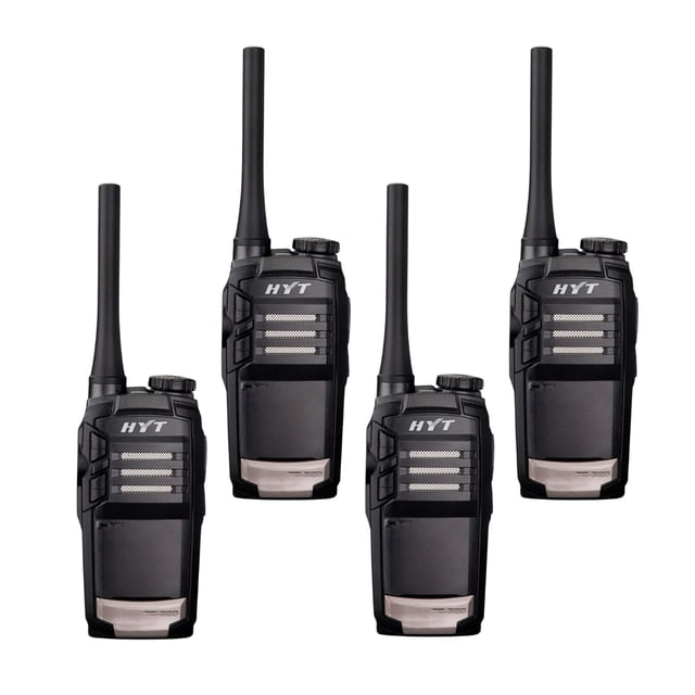 Kit 4 Radios Tc320 Hytera Análogos Uhf Color Negro
