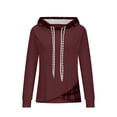 thumbnail image 4 of 50% off Clear! HAPIMO Sales Sweatshirt for Women Pocket Drawstring Pullover Tops Camouflage Print Patchwork Long Sleeve Relaxed Fit Womens Hoodie Sweatshirt Teen Girls Red S, 4 of 6