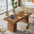 thumbnail image 1 of Modern Meeting Table for 4-6 People, Conference Table, Wooden Seminar Desk Office Furniture, 1 of 5