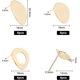 thumbnail image 2 of 16 piezas de pendientes de latón chapados en oro de 18 quilates, con 4 formas mixtas: anillo, ovalado, redondo plano y ovalado plano. Incluyen argolla para la creación de joyas DIY., 2 of 7
