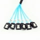 thumbnail image 3 of Juego de 6 cables de datos SATA III SAS para servidor SATA de 7 pines a SATA de 7 pines (0,5 m), 3 of 6