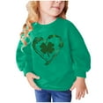 thumbnail image 4 of Posijego Chandails en Molleton pour Enfants de la Saint-Patrick Imprimé Trèfle Manches Longues Pull pour Enfants, 4 of 4