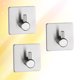 thumbnail image 5 of 4 ganchos adhesivos multifuncionales de acero inoxidable para colgar toallas de cocina y baño, sin dejar rastro., 5 of 6