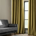 thumbnail image 4 of Half Price Drapes Peat Green Heritage Plush Velvet Room Darkening Curtains (1 Panel), 50W X 108L, 4 of 12