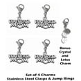 thumbnail image 2 of Sports Charms For Bracelets, Sports Mom Jewelry, Bag Charm, Zipper Pull Charm, Backpack, Purse, Or Handbag Charm - Multi Pack Foot Ball Mom Clip On Charms, 2 of 4