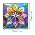 thumbnail image 2 of Green Fan Shaped Art Glass Window Film Static Cling Privacy Decal For Home Interior, 2 of 6