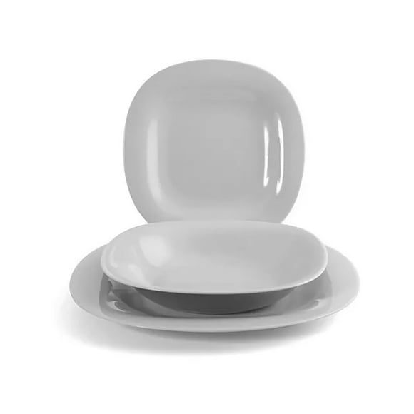 Vajilla de 12 Pzas Moderna de Opal para 4 Personas Luminarc Carine Gris