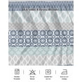 thumbnail image 5 of Blue Striped Wrap Around Bed Skirts for Queen Bed 16" Drop,Bed Skirt with Adjustable Elastic Belt Dust Ruffle Bed Valance for Bedroom Hotel Boho Modern Geometric Abstract Art Ethnic Bed Frame Cover, 5 of 7