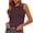 Brown, variant on Staron Striped Tank Tops for Women Summer Sleeveless Crop Top Round Neck Casual Basic Fashion Beach Vacation Travel Loose Blouse, Pink XXL