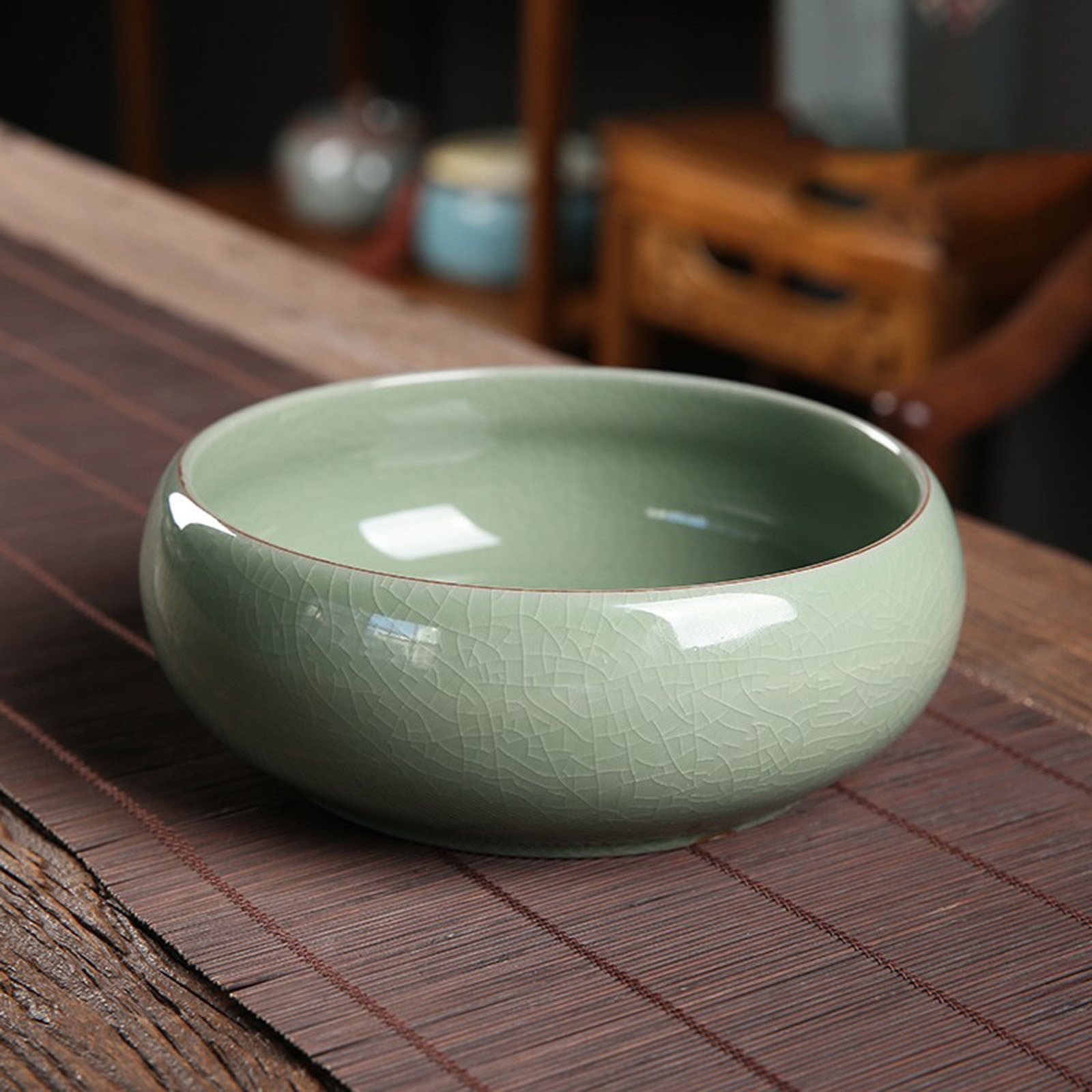 Extra Large Ceramic Lotus Bowl Planter for Indoor Water Hydroponic Gardening Bonsai Lotus Flower Aquatic Decorative Water Pot Zen Home Office Decor Meditation Centerpiece