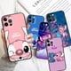 thumbnail image 2 of Funda de teléfono negra de Anime Stitch para Apple iPhone 14, 13, 12, 11, X, XS, XR, 8, 7, 6 Pro Plus, Max, Mini, 5 SE, 2 of 5