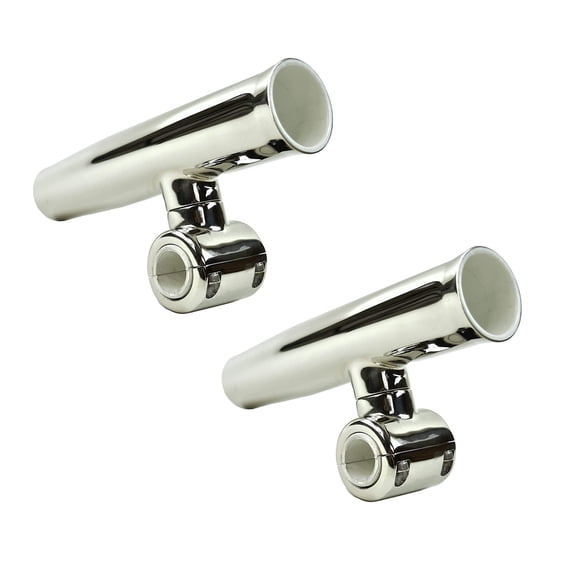 MARINE CITY Heavy-Duty Strong Clamp-on Adjustable Fishing Rod Holder for 7/8 Inches and 1 Inches Rails2pcs