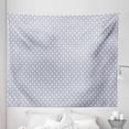 thumbnail image 1 of Modern Tapestry, Abstract Concept Stars Ornaments Triangular Shapes in Geometric Design, Fabric Wall Hanging Decor for Bedroom Living Room Dorm, 5 Sizes, Ceil Blue and White, by Ambesonne, 1 of 1