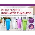 thumbnail image 2 of Vaso Arrow Home Products de plástico de 710 ml con pajita y tapa, paquete de 4, 2 of 8