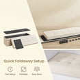 thumbnail image 4 of Ledrem Luxury Folding Storage Ottoman Bench with Footrest, Cream White, 43" Large, 4 of 6