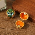 thumbnail image 3 of Diamonds Encrusted Owl Shaped Alloy Jewelry Box With Secure Storage Compartment for Earrings Necklaces, 3 of 8