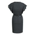 thumbnail image 4 of Maternity Dresses for Women 2024 Short Sleeve Pregnant Stripe Summer Ladies Strapless Dress Casual, 4 of 8