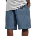 thumbnail image 2 of Zimjoy Cargo Shorts for Men Casual Cotton Twill Classic Fit 7" Inseam Cargo Shorts Elastic Waist 3 Pockets Summer Beach Blue 4XL, 2 of 5