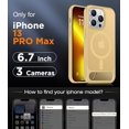 thumbnail image 2 of Funda con Soporte Magnético invisible, Delgada Mate, para iPhone 13 Pro Max, Marrón Claro, 2 of 7