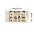 thumbnail image 2 of Christmas Embroidery Curtain Panel, Holiday Theme Tier Curtain for Kitchen Window Decor Christmas Party Home Festive Decorations(C), 2 of 6
