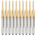 thumbnail image 3 of 10Pcs Screw Tap Drill Bit Titanium Plating High Speed Steel JIS M1.4x0.3 Metric Thread Sharkdo, 3 of 9