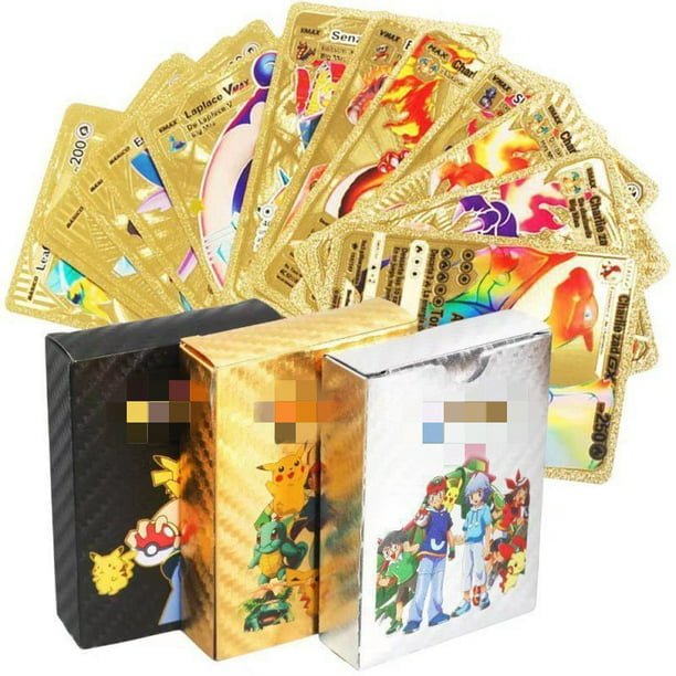 Acheter Pokémon 55 pièces arc-en-ciel cartes rares Vmax Packs TCG