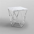 thumbnail image 5 of Posh Living Eason Marble Top End Table with Metal Base in White/Chrome, 5 of 8