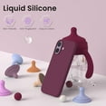 thumbnail image 3 of ORNARTO Compatible with iPhone 17 Case 6.3, Slim Liquid Silicone 3 Layers Full Covered Soft Gel Rubber Phone Case Protective Cover 6.3 Inch, Wine Red, 3 of 13