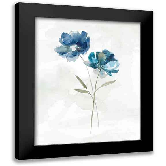 Robinson, Carol 12x14 Black Modern Framed Museum Art Print Titled - Blue Botanical II