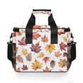 thumbnail image 7 of FORMRS Insulated Cooler Bag 24 Cans Capacity Soft Leakproof Lunch Box with Side Pockets, Gray Autumn Leaves, 7 of 7