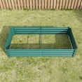 thumbnail image 4 of Miniyam 6×3×1ft Metal Raised Garden Bed, Rectangle Raised Planter for Flowers Plants, Vegetables Herb, Green, 4 of 7
