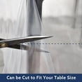 thumbnail image 4 of Romanstile Rectangle Table Cloth, Waterproof Stain Resistant PVC Tablecloth 60x84, Decorative Washable Plastic Table Cover for Dining, Buffet, Parties and Outdoor Clear, 4 of 6