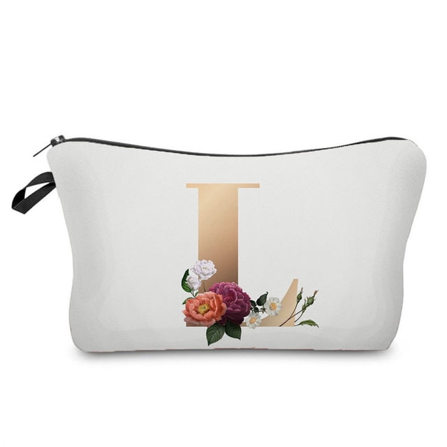 Bilqis Sac Cosmétique Portable pour Femmes avec Impression Numérique Dorée