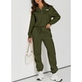 thumbnail image 4 of SHEWIN Sweatsuits for Women 2 Piece Outfits Fleece Lined Jogging Suit Sweatsuit Tracksuit Jogger Sets 1/4 Zipper Collar Pullover Tops and Sweatpants with Pockets, 4 of 10