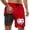 Red, variant on Letdown Mens Swim Trunks with Compression Liner 9 Inch Inseam Swim Shorts Swimming Swim Board Shorts for Men with Pockets