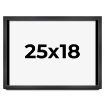 25x18 Frame Black Charcoal Grey Wood Textured Picture Frame | 0.75 Inch Moulding Width | Gunmetal