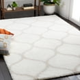 thumbnail image 2 of SAFAVIEH Tahoe Thelma Geometric Shag Area Rug, White/Silver, 4' x 6', 2 of 8