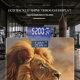 thumbnail image 3 of Bathroom Scale, Highly Accurate Digital Body Scale,Precisely Measures Weight up to 400 lbs-Majestic Lion With Mane Flowing In The Wind, 3 of 4