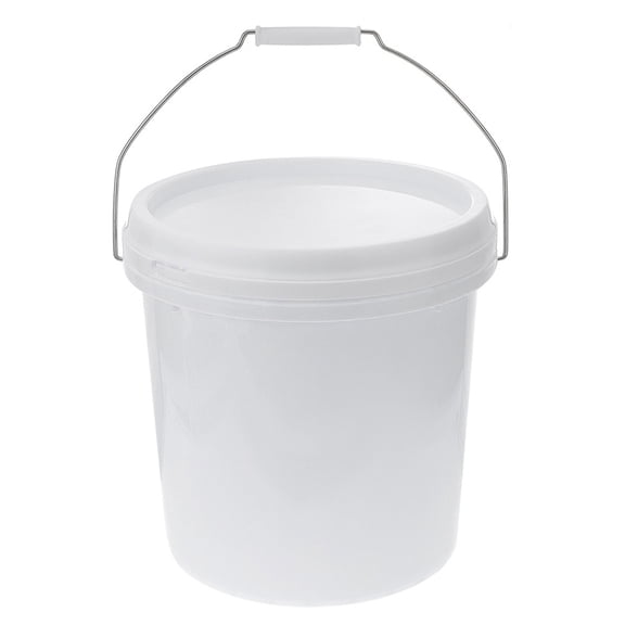 CIMAXIC Sturdy Pail Bucket Heavy Duty Bucket White High Strength Plastic 1Pack For Daily Use