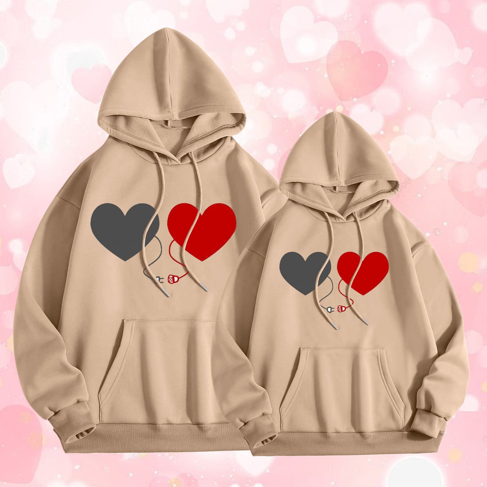 EHQJNJ Couples Hoodies Matching Sets Valentine's Day Couple Fun Printed  Hoodie Unisex Hoodie Couple Hoodie Valentines Gifts for Her Pink Men Hoodies  Graphic Design - Walmart.com