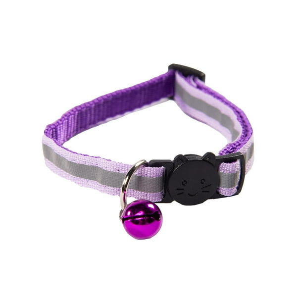 Collar para Gatos Mr. Pets, Reflectante, Ajustable violeta Unitalla