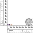 thumbnail image 5 of Gem Stone King 18K Rose Gold Plated Silver Purple Amethyst Stud Earrings for Women | 0.50 Cttw | Gemstone February Birthstone | Round 4MM, 5 of 5