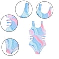 thumbnail image 3 of WOLLED Kids Toddler Girls Swimsuits 5-14 Years Teen Color Printed Bikini Jumpsuit Cut out Swimsuit Youth Fashions Sleeveless One-Piece Romper Swimsuit, 3 of 8