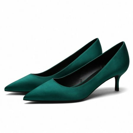 

YCNYCHCHY White Sliver Red Women Shoes 5cm Thin High Heels Sexy Design Slip On Pointed Toe Genuine Leather Summer Pumps Big Size