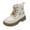 White, variant on CAICJ98 Girl Combat Boots Lace up Riding Boots Side Zipper Ankle Boots for Toddler Girl (Toddler/Little Kid/Big Kid),11.5