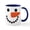 White/Navy Inside, variant on CafePress - Snowman Mug - 11 oz Ceramic Mug - Novelty Coffee Tea Cup