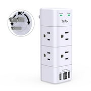 USB Wall Outlet Expander Surge Protector, Multi Plug Outlet,YINTAR Outlet Splitter with 3 USB(2U 1C), 6 Outlet Extender with Rotating Plug, 1680 Joules.