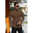 thumbnail image 6 of Ekouaer Mens High Neck Long Sleeve Base Layer Lightweight Thermal Knit Top, 6 of 9