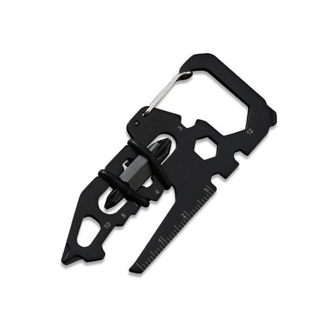 Kenally Herramienta de tarjeta multifuncional, abridor de botellas, llave inglesa, medición creativa, hebilla, escalada práctica Artesanía Negro Negro Kenally TO011513-02